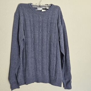 Oscar de la Renta Men's Blue Crewneck Sweater